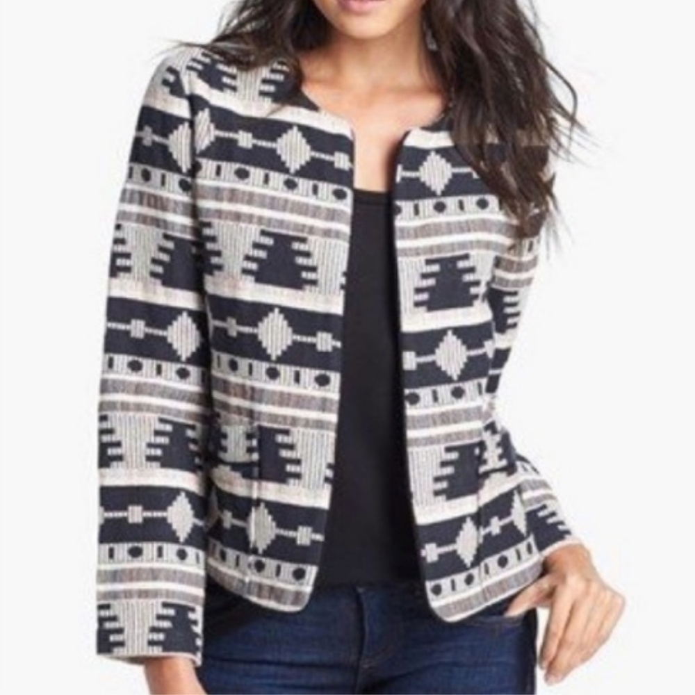 Nordstroms Aztec Confetti Print Structured Blazer - image 2